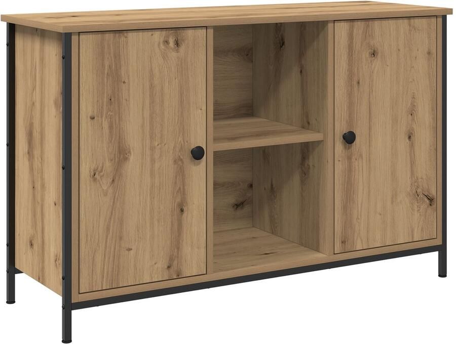 VidaXL TV Kast artisanaal eikenkleurig 101 x 35 x 65 cm Bewerkt hout
