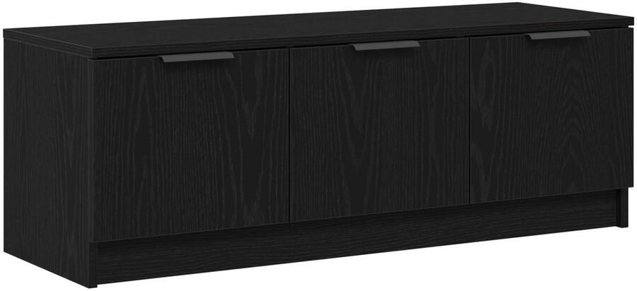 VidaXL TV-kast Zwart eiken Vervaardigd hout Middelgroot Moderne TV-stand