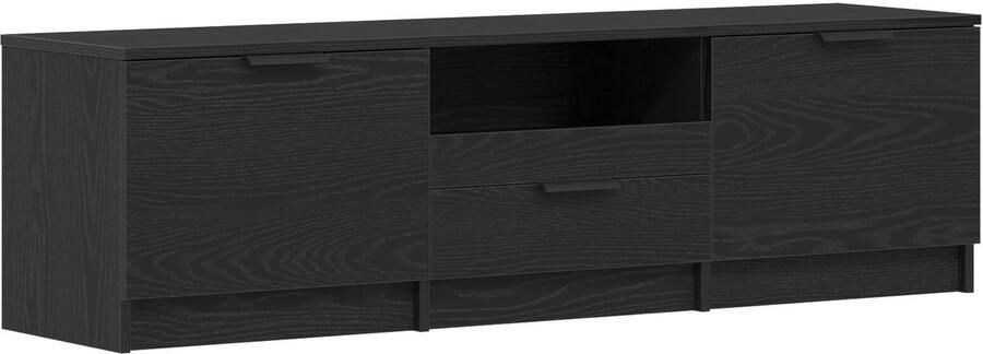 VidaXL TV-kast Zwart Eiken 140x35x40 cm Gemaakt van Engineered Wood - Foto 3