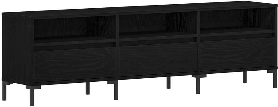 VidaXL TV Kast Zwart Eiken Bewerkt Hout Groot Zwart Eiken TV Meubel