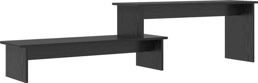 VidaXL TV Kast met plank met opslag Zwart eiken 180 x 30 x 43 cm Bewerkt hout