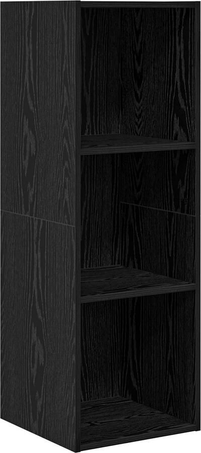 VidaXL TV Kast met plank Zwart eiken 37 x 37 x 107 cm Bewerkt hout