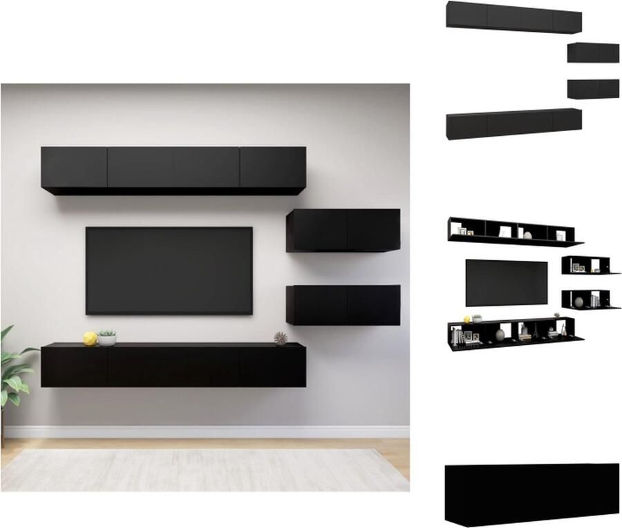 VidaXL Televisiemeubelset Hangende tv-kasten Meubelset 100 x 30 x 30 cm Ken- Stevig en duurzaam Kast - Foto 1
