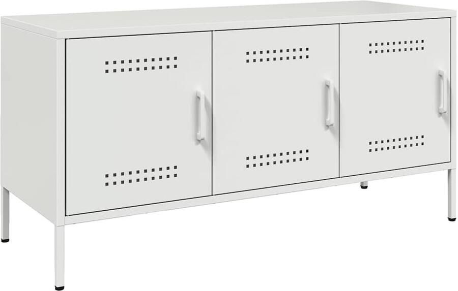 VidaXL Tv-meubel 100 5x39x50 5 cm staal wit