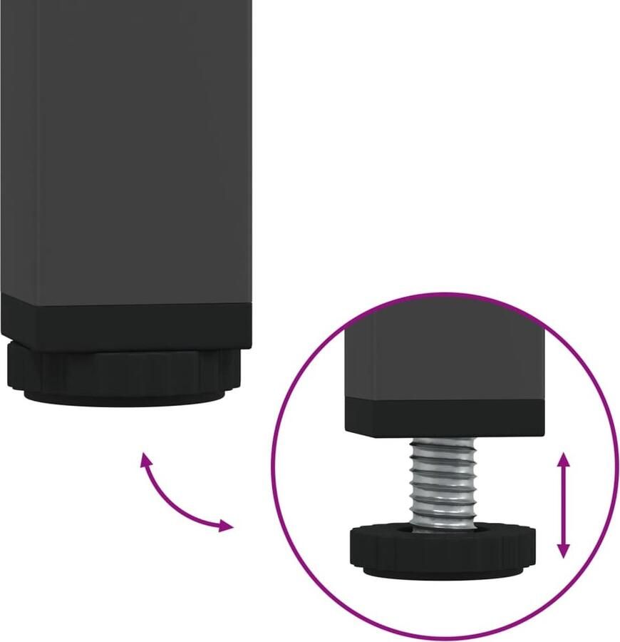 VidaXL Tv-meubel 100 5x39x50 5 cm staal zwart - Foto 2