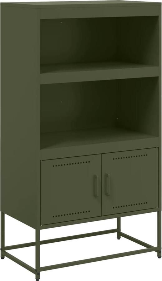 VidaXL Tv-meubel 100 5x39x60 5 cm staal antracietkleurig - Foto 2