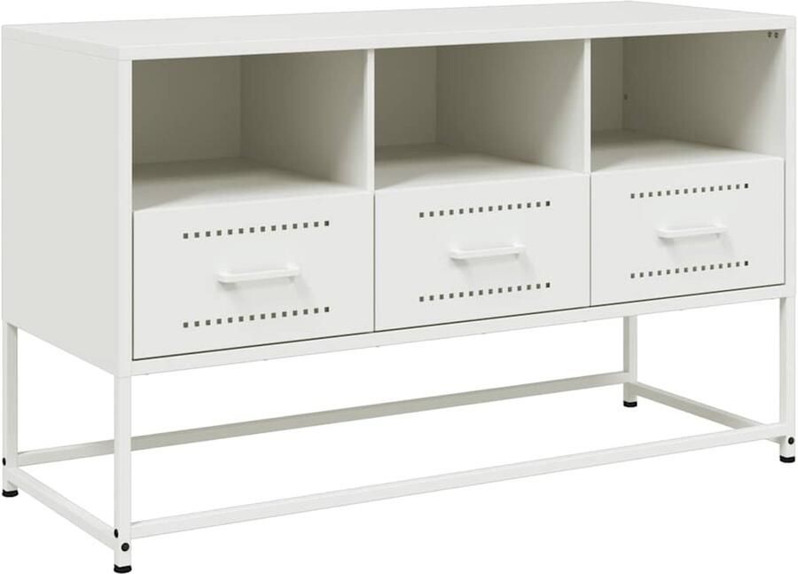 VidaXL Tv-meubel 100 5x39x60 5 cm staal wit