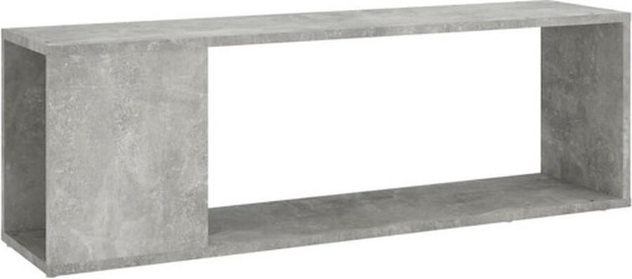 VidaXL Tv-meubel 100x24x32 cm bewerkt hout betongrijs - Foto 2