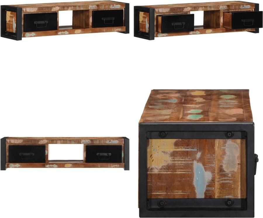 VidaXL Tv-meubel 100x30x25 cm massief gerecycled hout Tv-meubel Tv-kasten Tv-standaard Tv-meubel