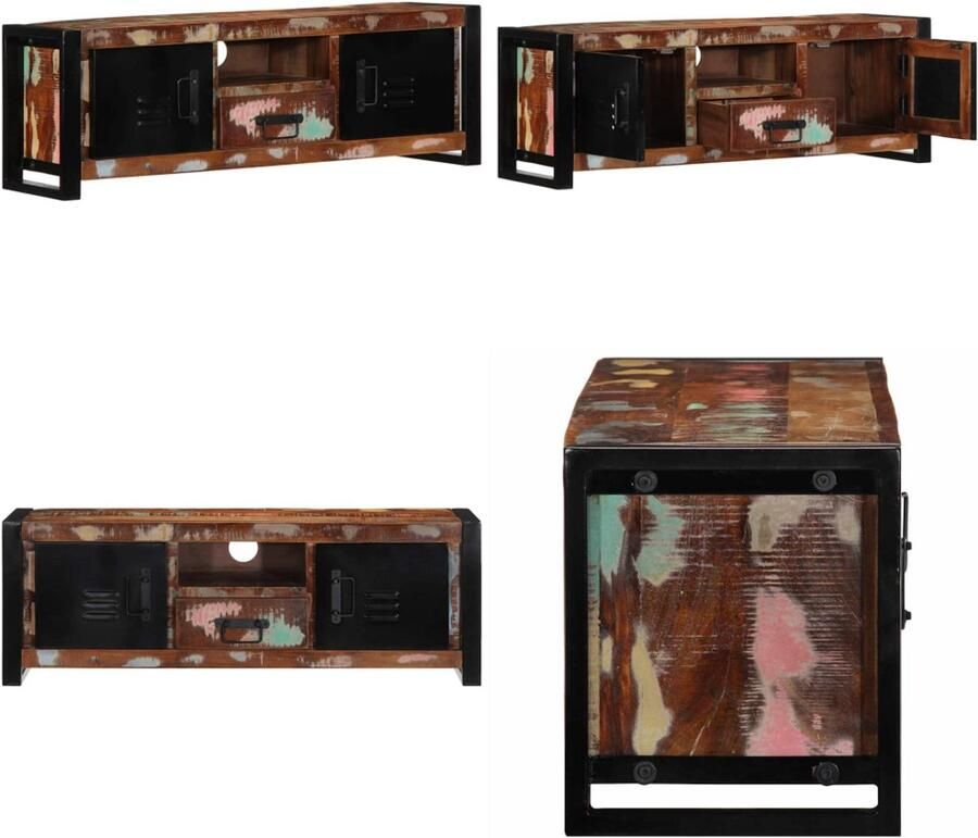 VidaXL Tv-meubel 100x30x35 cm massief gerecycled hout Tv-meubel Tv-kasten Tv-standaard Tv-dressoir