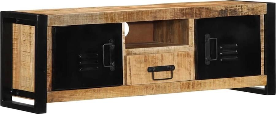 VidaXL Tv-meubel 100x30x35 cm massief ruw mangohout