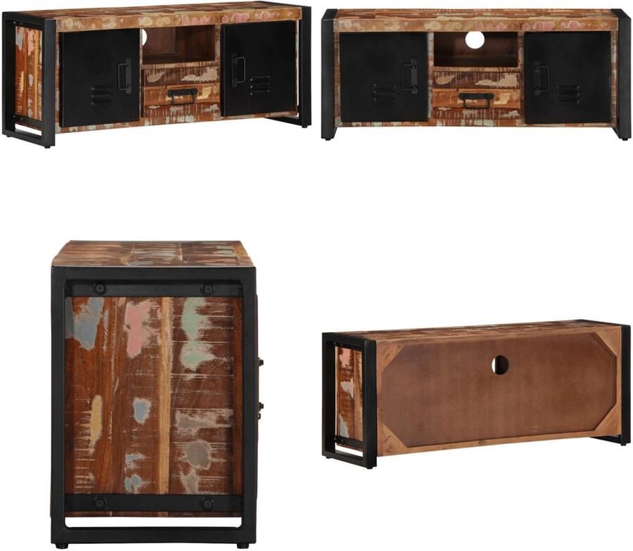 VidaXL Tv-meubel 100x30x40 cm massief gerecycled hout Tv-meubel Tv-kasten Tv-standaard Tv-dressoir