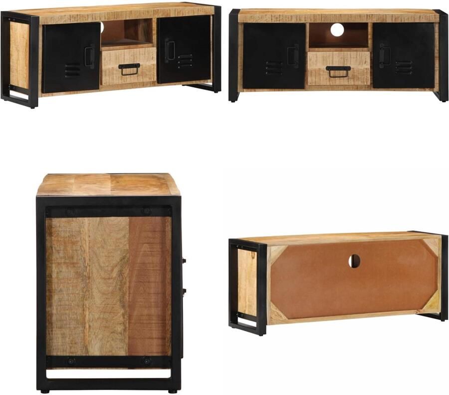 VidaXL Tv-meubel 100x30x40 cm massief ruw mangohout Tv-meubel Tv-kasten Tv-standaard Tv-dressoir