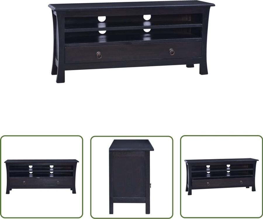 VidaXL Tv-meubel 100x30x45 cm Massief Mahoniehout TV-meubel Mahoniet Meubilair Tv Kast Media Kast Livingroom Furniture Interieur Design