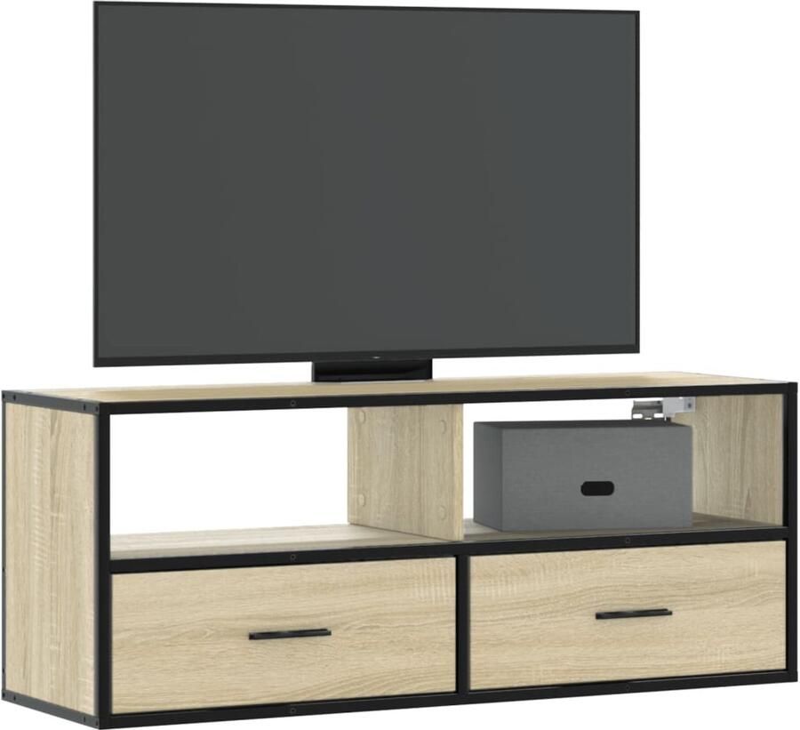 VidaXL Tv-meubel 100x31x39 5 cm Sonoma eiken Tv Meubel Tv Kast Salontafel Houten Tv Stand Media Kast