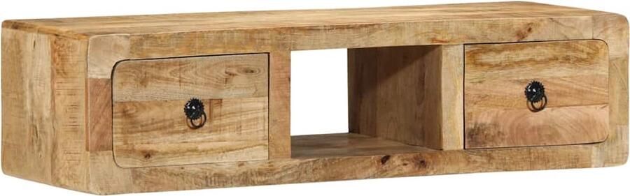 VidaXL Tv-meubel 100x32x25 cm Mangohout 2 lades