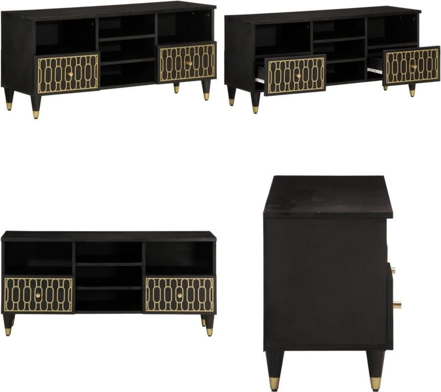 VidaXL Tv-meubel 100x33x46 cm massief mangohout Tv-meubel Tv-meubelen Tv Kast Opbergkast