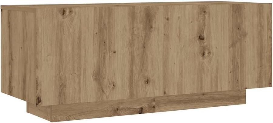 VidaXL Tv-meubel met LED 100x35x40 cm bewerkt hout artisanaal eiken