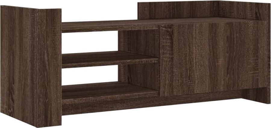 VidaXL Tv-meubel 100x35x40 cm bewerkt hout bruin eikenkleur