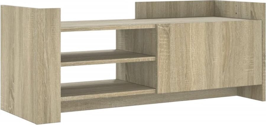 VidaXL Tv-meubel Sonoma Eiken 100x35x40 cm Tv-meubel Woonkamer Meubilair Bewerkthout Sonomapine Bruin Tv Kast