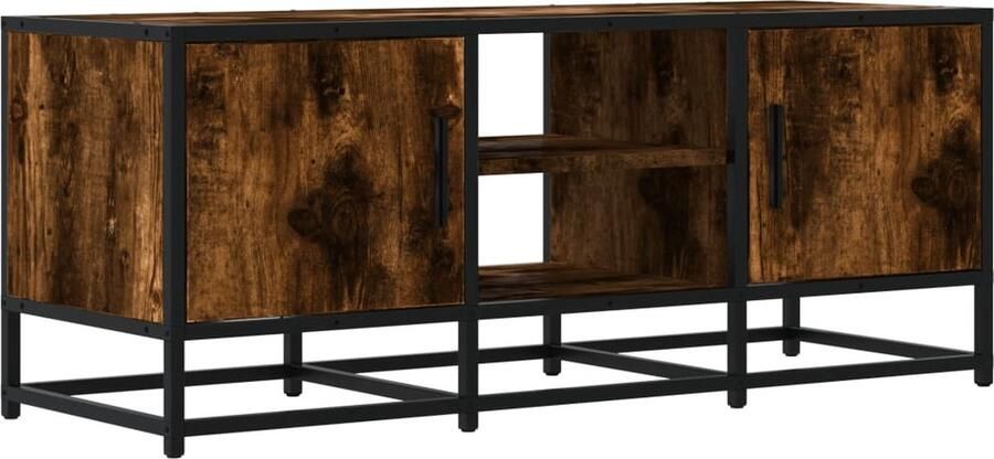 VidaXL Tv-meubel 100x35x41 cm Gerookt eiken Tv-meubel Tv-meubelen Tv Kast Opbergkast