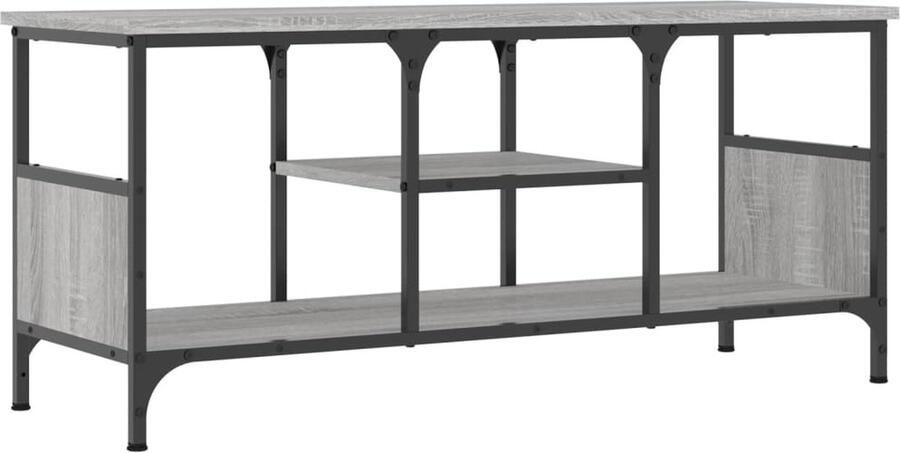 VidaXL Tv-meubel 100x35x45 cm Grijs Sonoma Eiken Industriele Tv Kast Tv Meubels Salontafel Tv Wandmeubel Houten Tv Kast Grijze Tv Kast Sonora Eiken Design Tv Kast Bergruimte Tv Kast