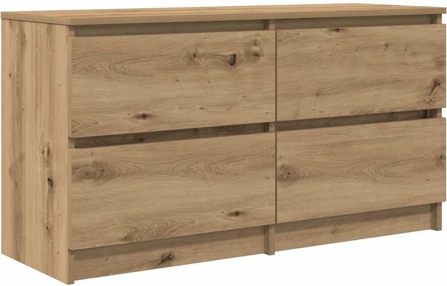 VidaXL Tv-meubel 100x35x54 cm bewerkt hout artisanaal eikenkleurig