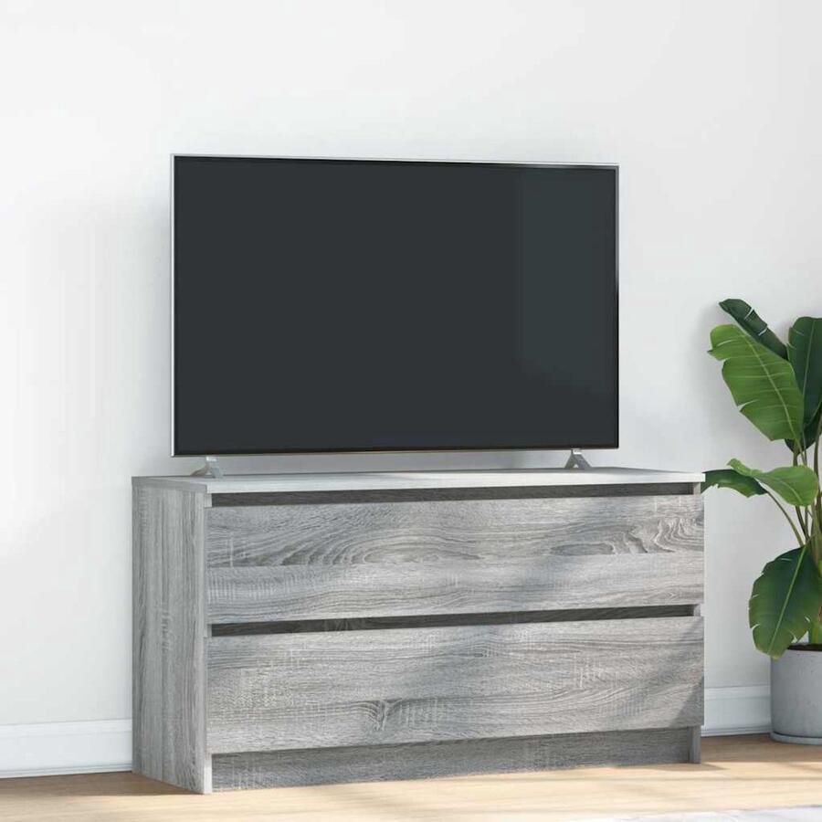 VidaXL Tv-meubel 100x35x54 cm Grijs Sonoma Eiken Tv-meubel Salontafel Houten Tv-kast Grijze Tv-bank Modern Tv-meubel