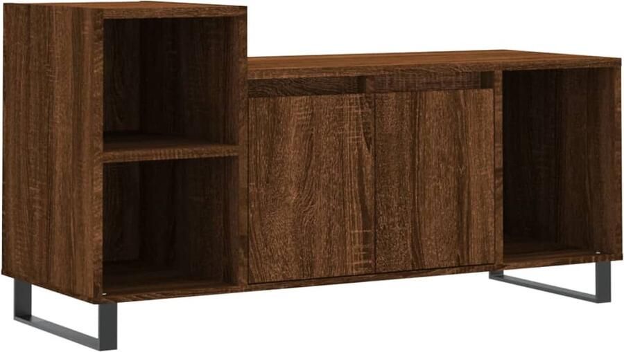 VidaXL -Tv-meubel-100x35x55-cm-bewerkt-hout-bruineikenkleurig - Foto 3