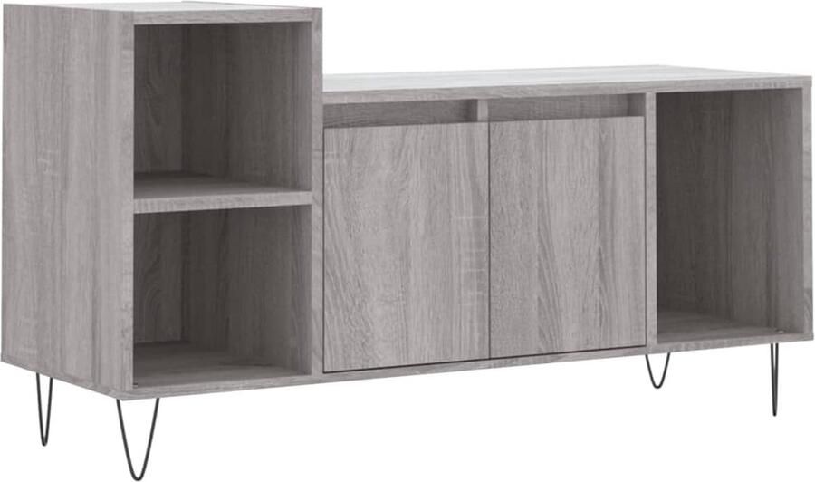 VidaXL Tv-meubel 100x35x55 cm Grijs Sonoma Eiken Tv Kast Tv Stand Media Kast Salontafel Woonkamerinrichting Houten Tv Kast Grijze Tv Kast