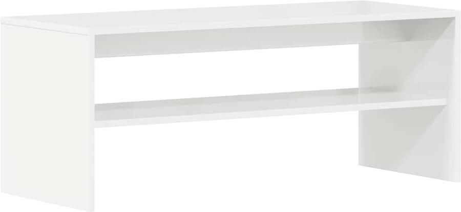 VidaXL Tv-meubel 100x40x40 cm bewerkt hout hoogglans wit - Foto 2