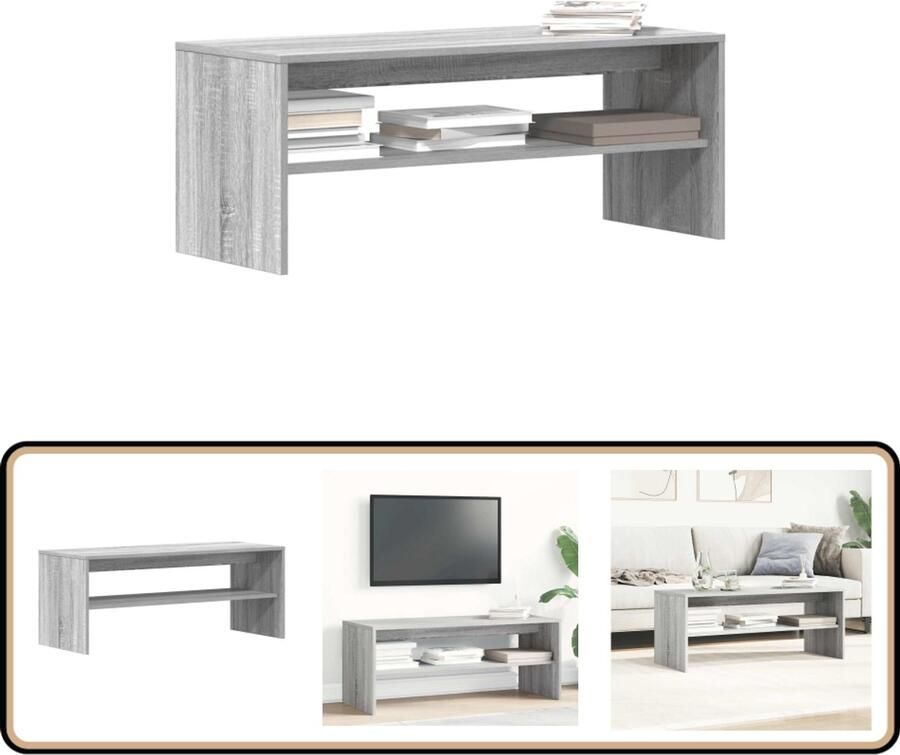 VidaXL Tv-meubel 100x40x40 cm Grijs Sonoma Eiken Tv-meubel Tv-meubelen Tv Kast Opbergkast