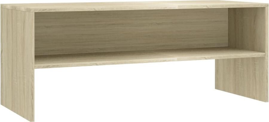 VidaXL Tv-meubel 100x40x40 cm Sonoma eiken Hout Tv-meubel Vintage Tv-meubel Houten Tv-meubel Salontafel Woonkamer Meubilering Sonoma Eiken Bruine Tv-stand Media Kast Entertainment Center - Foto 2