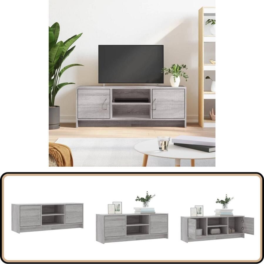 VidaXL Tv-meubel 102x30x37 5 cm Grijs Sonoma Eiken Tv-meubel Salontafel Media Kast Houten Tv-kast Grijze Tv-kast