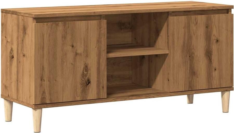 VidaXL Tv-meubel 102x35x50 cm Artisanaal Eiken Tv-meubel Tv-meubels Tv-kast Hifi-kast