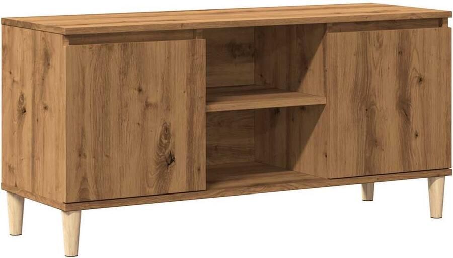 VidaXL Tv-meubel 102x35x50 cm bewerkt hout artisanaal eikenkleur