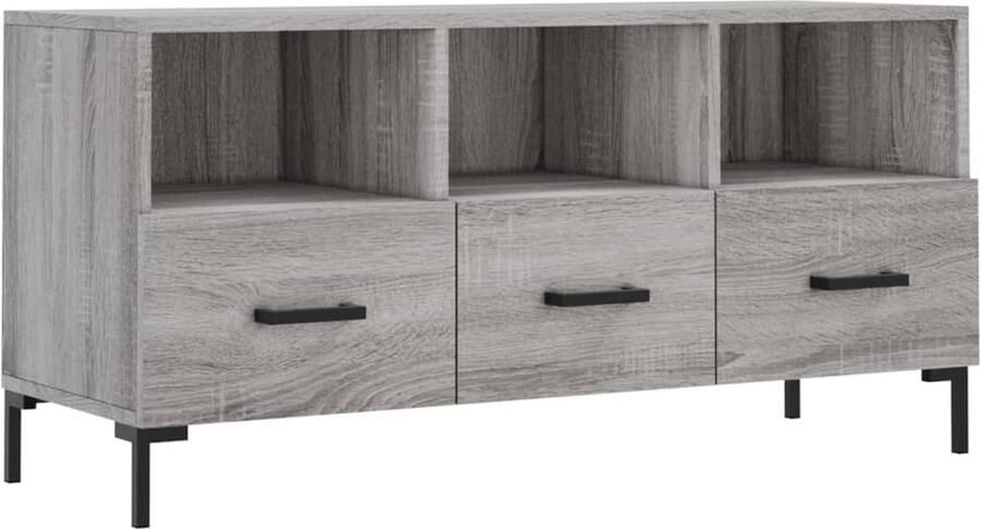 VidaXL Tv-meubel 102x36x50 cm Grijs Sonoma Eiken Tv Meubel Houten Tv Kast Grijze Tv Kast Tv Stand Salontafel Woonkamerdecoratie Mediakast