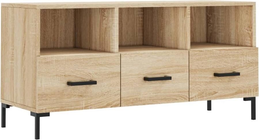 VidaXL Tv-meubel 102x36x50 cm Sonoma eiken TV Kast Salontafel Houten Tv-meubel Mediakast Bruine Tv-stand Tv Stand Sonora Oak