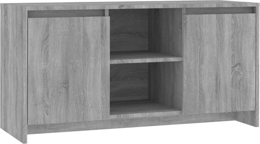 VidaXL Tv-meubel 102x37 5x52 5 cm Grijs Sonoma Eiken Tv-meubel Tv-kast Stereokast Salontafel Woonkamerinrichting Houten Tv-meubel Grijze Tv-kast Media Kast Opslagruimte Compact Tv-meubel Minimalist Tv-meubel