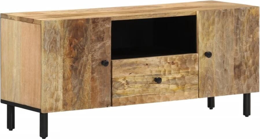 VidaXL -Tv-meubel-105x33x46cm-massief-mangohout - Foto 4