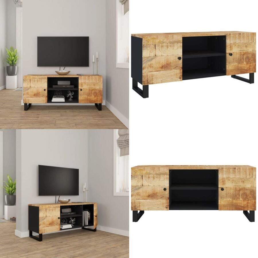 VidaXL Tv-meubel 105x33x46cm massief mangohout Tv-meubel Tv-meubels Tv-meubel Tv Unit