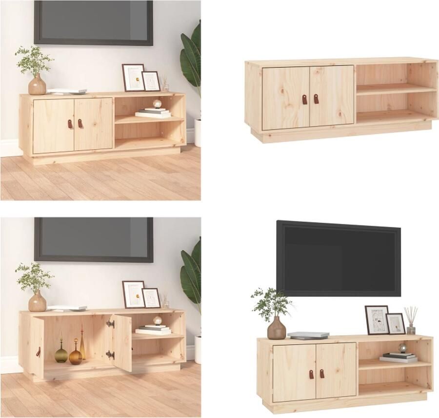 VidaXL Tv-meubel 105x34x40 cm massief grenenhout Tv-kast Tv-kasten Tv-meubel Hifi-meubel