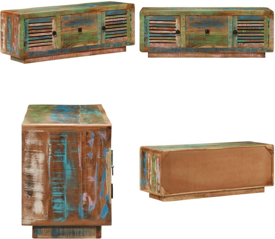 VidaXL Tv-meubel 110x30x40 cm massief gerecycled hout Tv-meubel Tv-meubelen Tv Kast Opbergkast