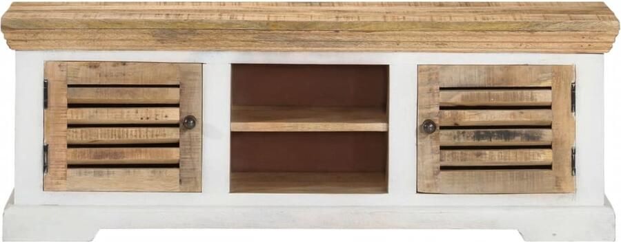 VidaXL Tv-meubel 110x30x40 cm massief mangohout Tv Kast Mangohouten Tv Kast Tv Meubels Salontafel Livingroom Furniture