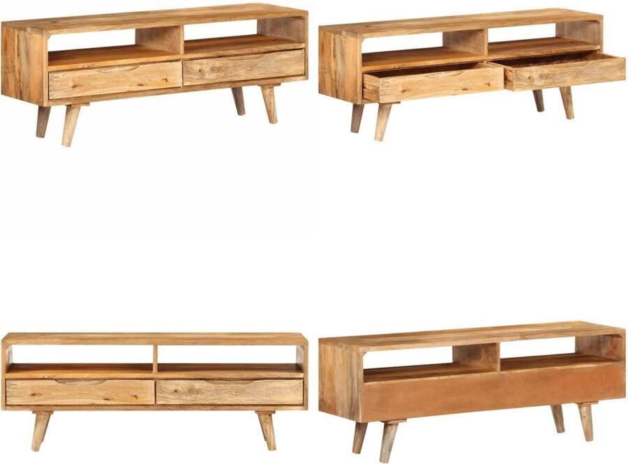 VidaXL Tv-meubel 110x30x41 cm massief mangohout Tv-meubel Tv-meubelen Tv-standaard Televisiemeubel