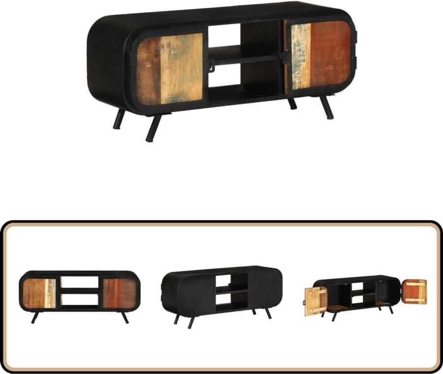 VidaXL Tv-meubel 110x30x45 cm Gerecycled Hout Tv-meubel Industrieel Tv-meubel Houten Tv-meubel Recycled Wood Furniture Handmade Tv Stand