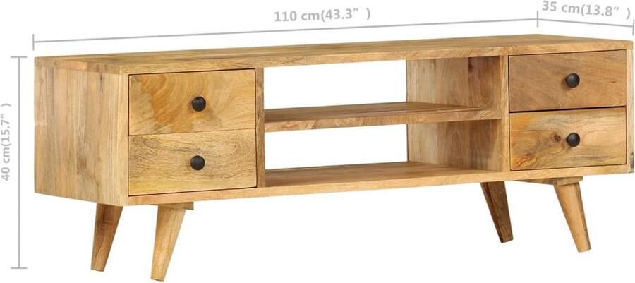 VidaXL -Tv-meubel-110x35x40-cm-massief-mangohout