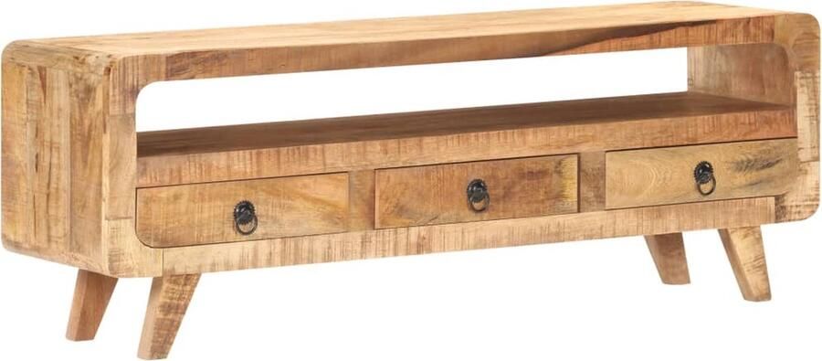 VidaXL Tv-meubel 117x30x41 cm massief ruw mangohout Tv-meubel Tv-meubelen Tv-meubels Tv-meubilair