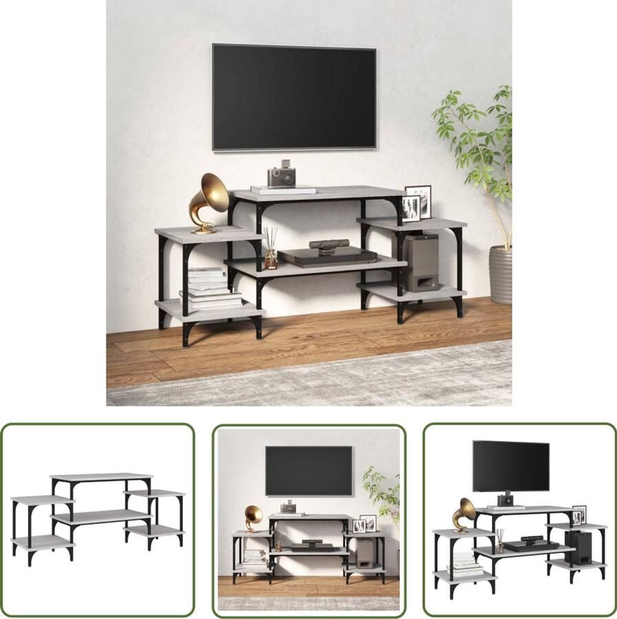VidaXL Tv-meubel 117x35x52 cm Grijs Sonoma Eiken Tv Meubel Houten Tv Kast Tv Stand Salontafel Woonkamerdecoratie Grijze Tv Kast