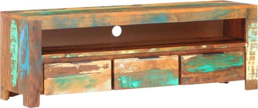 VidaXL Tv-meubel 119x30x41 cm massief gerecycled hout